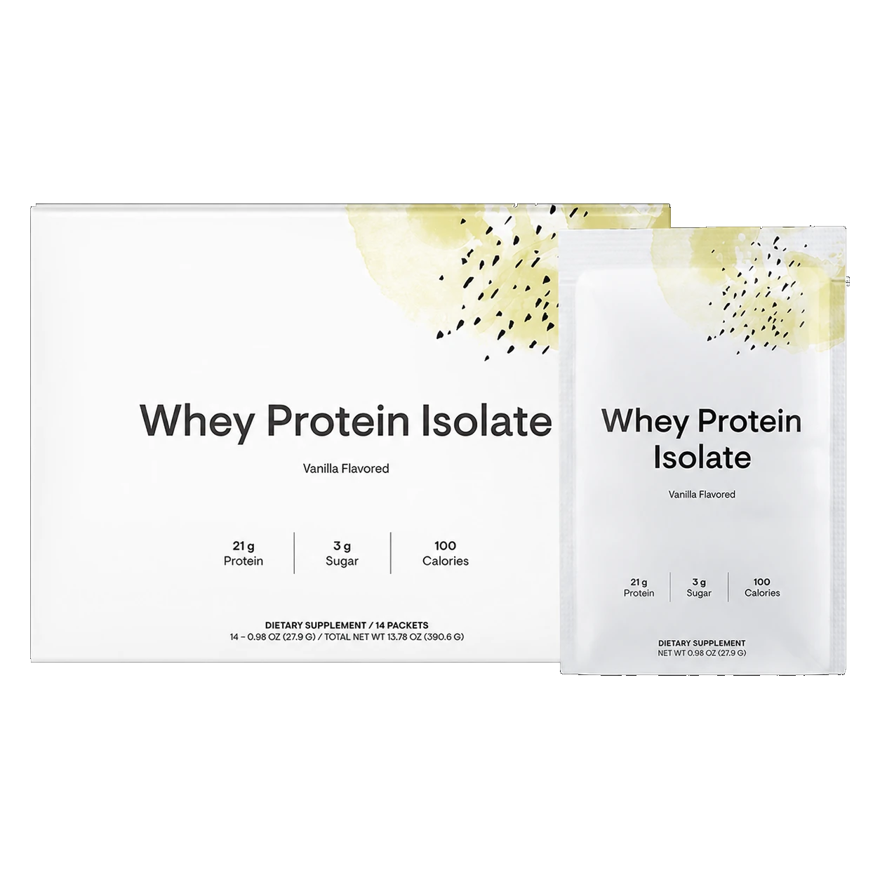 Whey Protein Isolate - Travel Packs - Vanilla product package